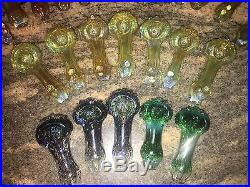 Lot Of 25 Hand Made Beautiful Spoon Smoking Pipe Glass ware Pipes