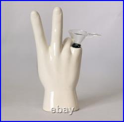 (Lot of 20) PEACE Symbol Smoking Pipe & 3pc Grinder Thick Ceramic 5.5 Gift Box