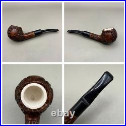 Lot of 8 NOS Italy Meerschaum Lined Tobacco Pipes Mixed Smooth & Rusticated
