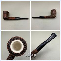 Lot of 8 NOS Italy Meerschaum Lined Tobacco Pipes Mixed Smooth & Rusticated