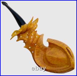 Luxury Freehand Smoking Tobacco Pipe Kit- Horn Inserted Briar Pipe -sava-savenko