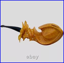 Luxury Freehand Smoking Tobacco Pipe Kit- Horn Inserted Briar Pipe -sava-savenko