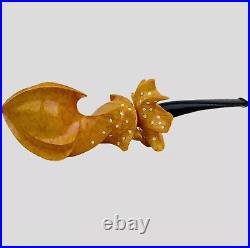 Luxury Freehand Smoking Tobacco Pipe Kit- Horn Inserted Briar Pipe -sava-savenko