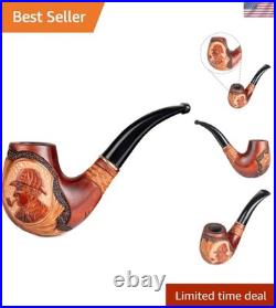 Luxury Handcrafted Tobacco Pipe with Sherlock Holmes Emblem Perfect Gift