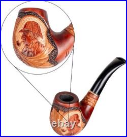 Luxury Handcrafted Tobacco Pipe with Sherlock Holmes Emblem Perfect Gift