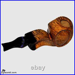 Luxury Smooth Asymmetric Blowfish Smoking Pipe Kit By Master Abi Natur