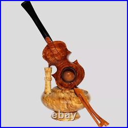 Luxury Violin Freehand Smooth Tobacco Briar Smoking Pipe Kit- Master Cascia