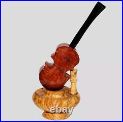 Luxury Violin Freehand Smooth Tobacco Briar Smoking Pipe Kit- Master Cascia
