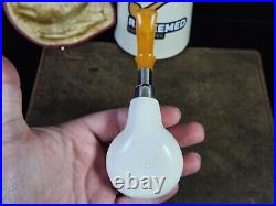 MBSD Deluxe Triple-Silver Squat Tomato Spigot Meerschaum Tobacco Smoking Pipe
