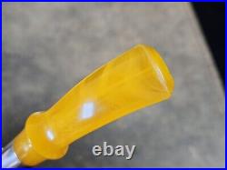 MBSD Deluxe Triple-Silver Squat Tomato Spigot Meerschaum Tobacco Smoking Pipe