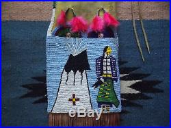 MINNICONJOU SIOUX BEADED TOBACCO (PIPE) BAG Reproduction (Beadwork/Quillwork)