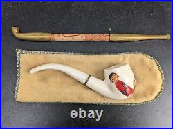 MT FUJI geisha pipe smoking white asian japan vnt vintage nos kisera antique lot