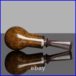 MUXIANG Briar Apple-shape Tobacco Pipe Smooth Wooden Smoking Pipe Ebonite Stem