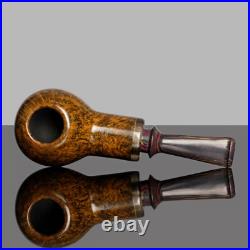 MUXIANG Briar Apple-shape Tobacco Pipe Smooth Wooden Smoking Pipe Ebonite Stem