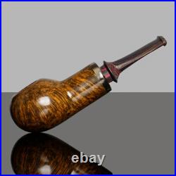 MUXIANG Briar Apple-shape Tobacco Pipe Smooth Wooden Smoking Pipe Ebonite Stem