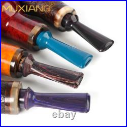 MUXIANG Briar Apple-shape Tobacco Pipe Smooth Wooden Smoking Pipe Ebonite Stem