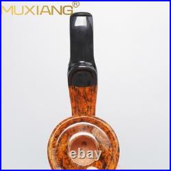 MUXIANG Briar Bulldog Pipe Handmade Briar Freehand Tobacco Pipe Cumberland Stem