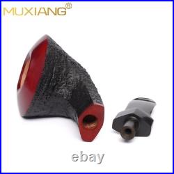 MUXIANG Briar Bulldog Pipe Sandblasted Wooden Freehand Tobacco Pipe Cumberland