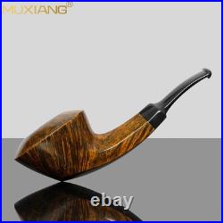 MUXIANG Briar Bulldog Pipe Smooth Wooden Freehand Tobacco Pipe Cumberland Stem MUXIANG Briar Bulldog Pipe Smooth Wooden Freehand Tobacco Pipe Cumberland Stem