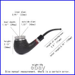 MUXIANG Briar Cigar Pipe 9mm Wooden Tobacco Pipe Cigar Tip Holder Fit 52-58 Ring