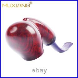 MUXIANG Briar Egg Pipe Handmade Wooden Smooth Tobacco Pipe 3mm Ebonite Stem