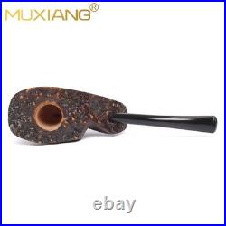 MUXIANG Briar Fleur Tobacco Pipe Wooden Sandblasted Smoking Pipe Ebonite Stem MUXIANG Briar Fleur Tobacco Pipe Wooden Sandblasted Smoking Pipe Ebonite Stem