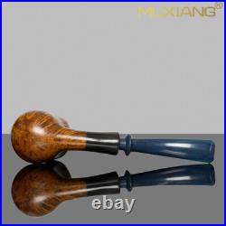 MUXIANG Briar Freehand Pipe Smooth Tobacco Pipe Wooden Smoking Pipe Ebonite Stem