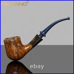 MUXIANG Briar Freehand Pipe Smooth Tobacco Pipe Wooden Smoking Pipe Ebonite Stem