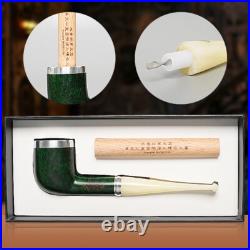 MUXIANG Briar Honey Bowl Pipe Wooden Billiard Tobacco Pipe Smooth Pipe Gift Box