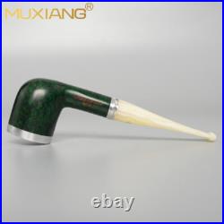 MUXIANG Briar Honey Bowl Pipe Wooden Billiard Tobacco Pipe Smooth Pipe Gift Box