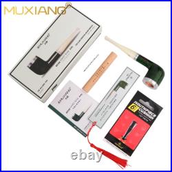 MUXIANG Briar Honey Bowl Pipe Wooden Billiard Tobacco Pipe Smooth Pipe Gift Box