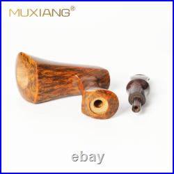 MUXIANG Briar Poker Tobacco Pipe Wooden Smooth Freehand Pipe Cumberland Stem
