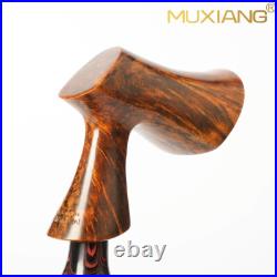 MUXIANG Briar Poker Tobacco Pipe Wooden Smooth Freehand Pipe Cumberland Stem