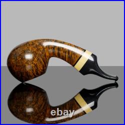 MUXIANG Briar Smooth Author Tobacco Pipe Handmade Wooden Smoking Pipe Gift Box
