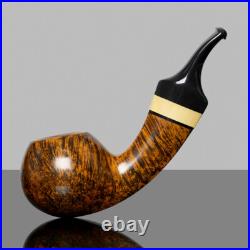 MUXIANG Briar Smooth Author Tobacco Pipe Handmade Wooden Smoking Pipe Gift Box