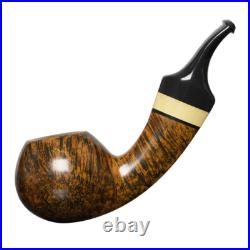 MUXIANG Briar Smooth Author Tobacco Pipe Handmade Wooden Smoking Pipe Gift Box