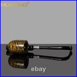 MUXIANG Briar Smooth Cavalier Pipe Handmade Freehand Tobacco Pipe Tyrolean Pipe