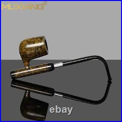 MUXIANG Briar Smooth Cavalier Pipe Handmade Freehand Tobacco Pipe Tyrolean Pipe
