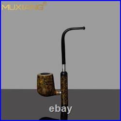MUXIANG Briar Smooth Cavalier Pipe Handmade Freehand Tobacco Pipe Tyrolean Pipe