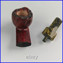 MUXIANG Briar Smooth Freehand Pipe Handmade Wooden Tobacco Pipe Vulcanite Stem