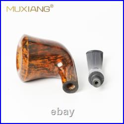 MUXIANG Briar Smooth Freehand Pipe Wooden Tobacco Smoking Bent Cumberland Stem