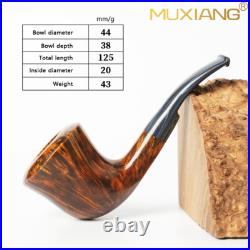 MUXIANG Briar Smooth Freehand Pipe Wooden Tobacco Smoking Bent Cumberland Stem
