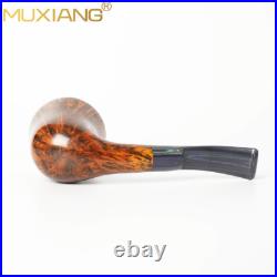 MUXIANG Briar Smooth Freehand Pipe Wooden Tobacco Smoking Bent Cumberland Stem