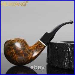 MUXIANG Briar Smooth Freehand Pipe Wooden Tobacco Smoking Pipe Cumberland Stem