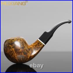 MUXIANG Briar Smooth Freehand Pipe Wooden Tobacco Smoking Pipe Cumberland Stem