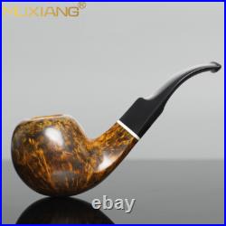 MUXIANG Briar Smooth Freehand Pipe Wooden Tobacco Smoking Pipe Cumberland Stem