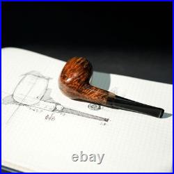 MUXIANG Briar Straight Billiard Tobacco Pipe Smooth Wooden Pipe 3mm Ebonite Stem