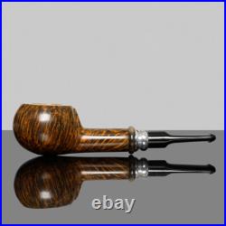 MUXIANG Briar Tobacco Pipe Smooth Pot Pipe Handmade Smoking Pipe Ebonite Stem