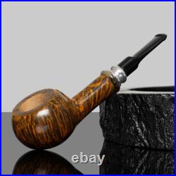 MUXIANG Briar Tobacco Pipe Smooth Pot Pipe Handmade Smoking Pipe Ebonite Stem