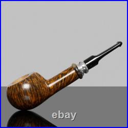 MUXIANG Briar Tobacco Pipe Smooth Pot Pipe Handmade Smoking Pipe Ebonite Stem